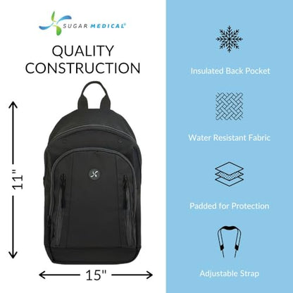 Sugar Medical Insulated Diabetes Sling Backpack | Diabetic Care Products | Diabetic Supplies Travel | Diabetes Care (Nico) - color: Nico