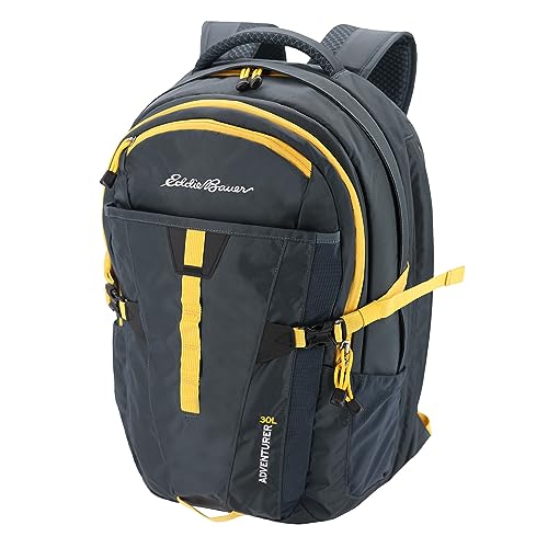 Eddie Bauer Adventurer Backpack with Organization Compartments and Hydration/Laptop Compatible Sleeve, Adventurer - Storm, 30L - color: Adventurer - Storm, size: 30L