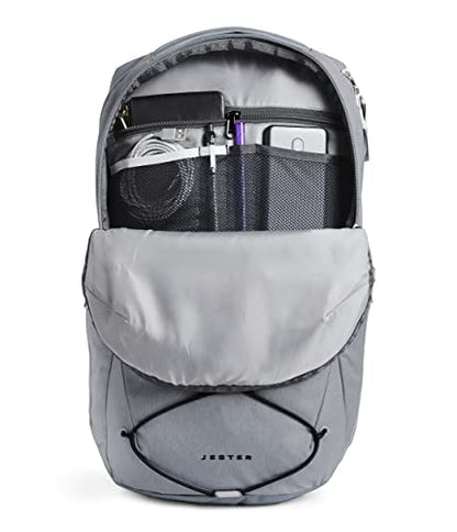 The North Face Jester Everyday Laptop Backpack | Commuter Daypack with Water Repellent Finish, 16" Laptop Sleeve, Huge Main Compartment, Mid Grey Dark Heather/TNF Black,One Size - color: Mid Grey Dark Heather/Tnf Black