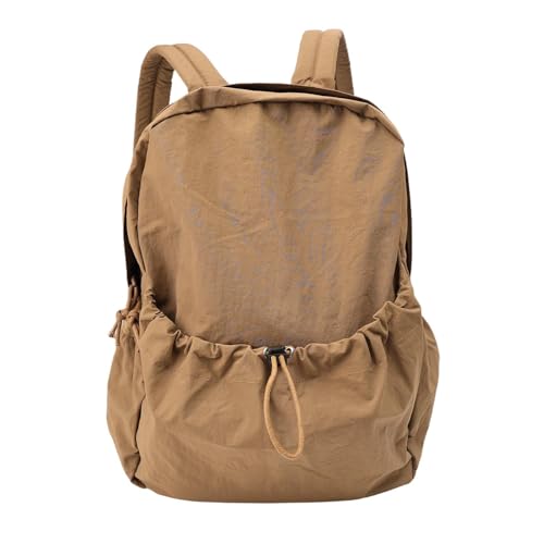 Simple Backpack for Women Men, Aesthetic Medium Backpack Lightweight Casual Daypack Cute Bookbag for Women Men (Brown, 38x26x10cm) - color: Brown