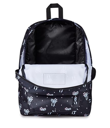 JanSport SuperBreak One Backpack - Durable, Lightweight Bag with 1 Main Compartment, Front Utility Pocket with Built-in Organizer, Premium Backpack, Pastel Petals - color: Pastel Petals Black/Blue/Pink/Green