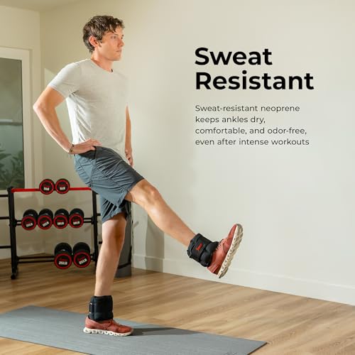 Sunny Health & Fitness Ankle Weights for Women, Men & Kids – Adjustable 1–5 lb Pair | Wrist, Arm & Leg Weights for Walking, Pilates, Yoga & Cardio - size: Adjustable 1-5 LB