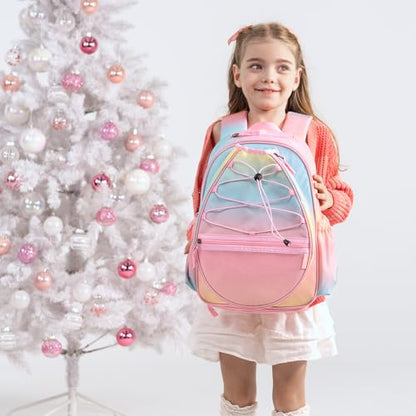 Choco Mocha Kids Tennis Bag, 16 Inch Youth & Junior Tennis Backpack with Shoe Compartment, Holds 2 Rackets (21–23 Inch) - color: Pink Candy