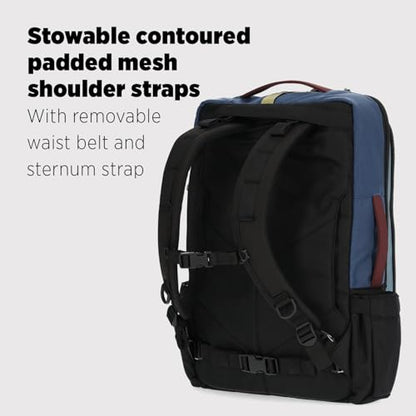 Topo Designs Global Travel Bag – 30L or 40L - Carry-On Compliant Most Airlines, Durable Travel Duffel Bag, Clam Shell Main Pocket, Laptop Sleeve, Backpack, Luggage (30L / Sea Pine) - color: Sea Pine, size: 30L