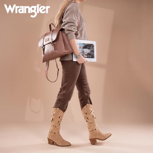 Wrangler Laptop Bag for Women Messenger Bag Briefcase Computer Backpack Convertible Satchel Bag - color: Deep Pink, size: 13 inch