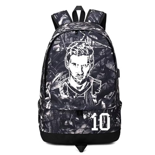 Soccer Player 10 Luminous Ball Storage Backpack Sports Equipment Depositary Multifunctional Bag For Men Women - color: Grey - 2