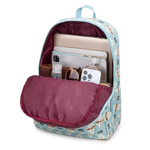 Montana West Backpack for Women Men 2 PCS Lightweight College Bookbags Casual Daypack Backpacks for Commute & Travel - color: Western Jean