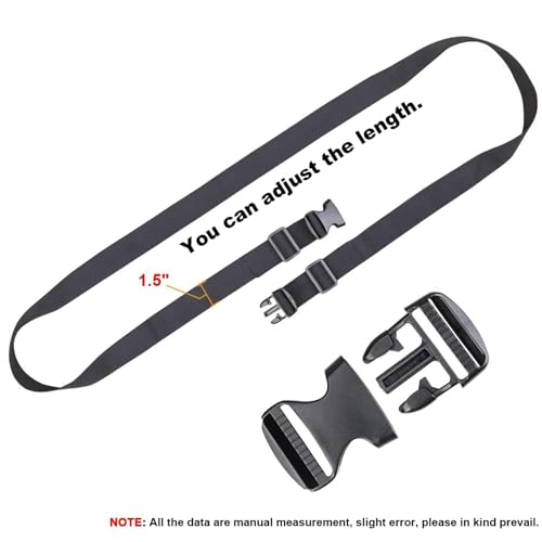 MAGARROW 1.5" Utility Luggage Straps with Buckle Adjustable, 4-Pack (Black, 1.5 in x 8 ft) - color: Black, size: 1.5 in x 8 ft