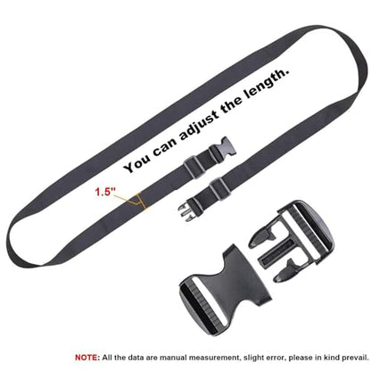 MAGARROW 1.5" Utility Luggage Straps with Buckle Adjustable, 4-Pack (Black, 1.5 in x 4.5 ft) - color: Black, size: 1.5 in x 4.5 ft
