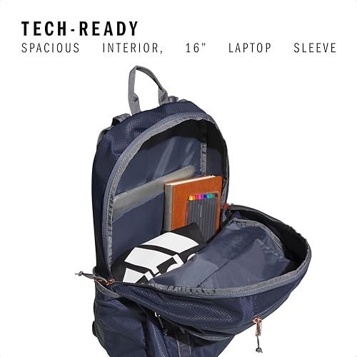 adidas Excel 7 School Backpack for Laptop, Gym and Travel, 34L, Shadow Navy/Onix Grey/Rose Gold/7, OSFA - color: Shadow Navy/Onix Grey/Rose Gold/7, size: One Size
