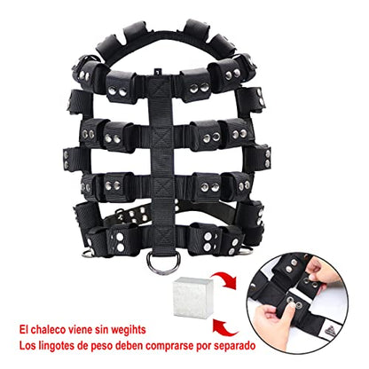 Dog Harness for Small Medium Large Dogs No Pull, Dog Weighted Vest, Tactical Dog Harness for Pit Bulls with Pockets (Adjustable Weight) - Weight Loss, Exercise, Walking, Muscle - size: Size L/Dog's Waist 29.5"-36.5"