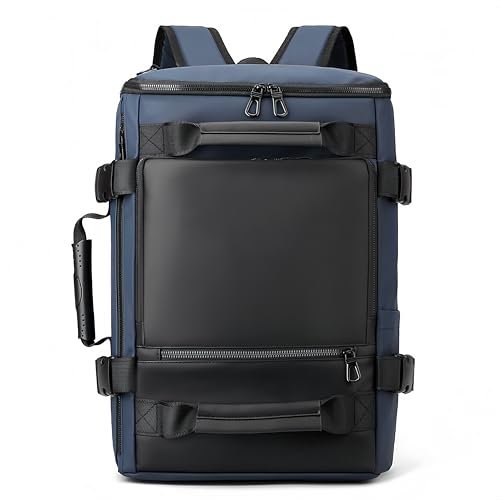 Carry On Backpack Travel Backpack for Men & Women, Durable Convertible Duffle Bag Fit for 16 Inch Laptop for Fitness, Travel (Dark blue) - color: Dark blue