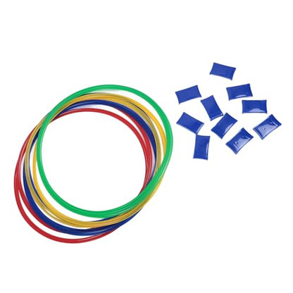 18.9in Sensory Training Hoops for Kids - 10 Rings & Connectors - Improve Balance, Coordination & Creative Thinking