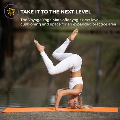 Voyage Yoga Mat, 6 Pack, 72" x 24" Professional Studio and Gym Bulk Yoga Mats, 5mm Thick, Durable, Anti-Tear, Non Slip Fitness and Exercise Mats - color: Orange