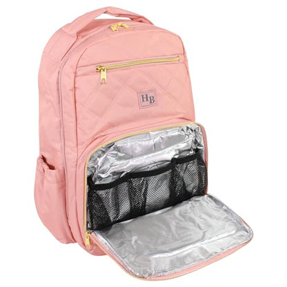 Hudson Baby Unisex Baby Premium Diaper Bag Backpack and Changing Pad, Blush, One Size - color: Blush