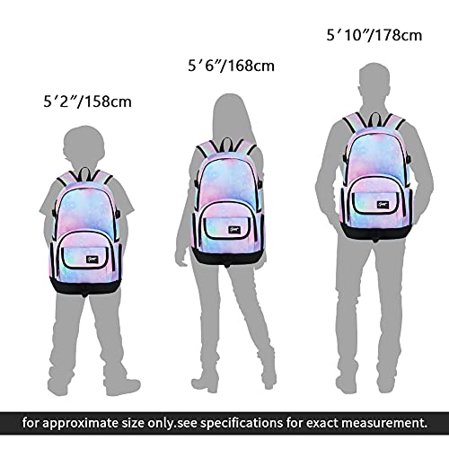 rickyh style School Backpack Travel Bag for Men & Women Lightweight College Back Pack with Laptop Compartmen - color: 04stars Rainbow