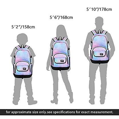 rickyh style School Backpack Travel Bag for Men & Women Lightweight College Back Pack with Laptop Compartmen - color: 04stars Rainbow