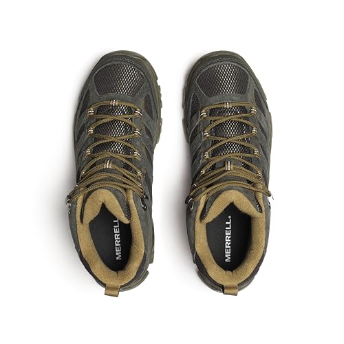 Merrell Men's Moab 3 Mid Waterproof Hiking Boots - color: Black/Beluga, size: 8 Wide