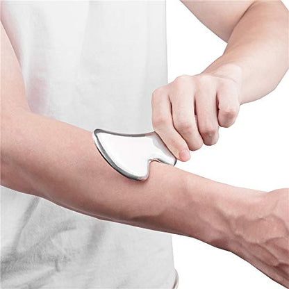 Medical Grade Stainless Steel Gua Sha Guasha Massage Soft Tissue Therapy Used for Back, Legs, Arms,Neck,Shoulder - style: B