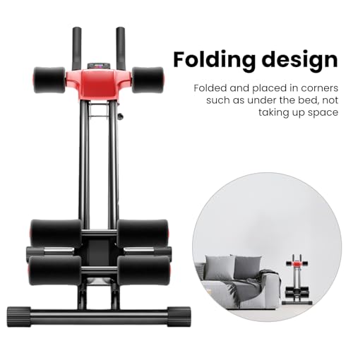 Ab Workout Equipment,Ab Machine,Full Body Workout for Home Gym,Strength Training Exercise Equipment for Body Shaping Foldable Waist Trainer,Foldable Ab Crunch Waist Trainer for Stomach Workout