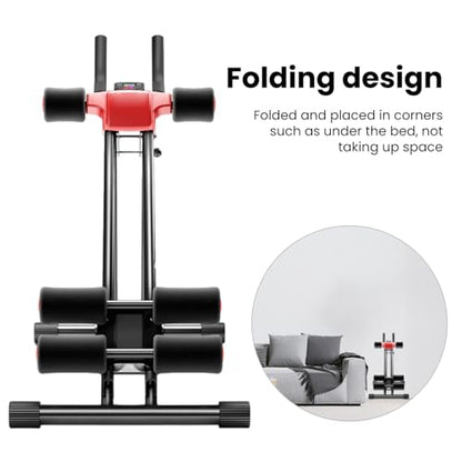 Ab Workout Equipment,Ab Machine,Full Body Workout for Home Gym,Strength Training Exercise Equipment for Body Shaping Foldable Waist Trainer,Foldable Ab Crunch Waist Trainer for Stomach Workout