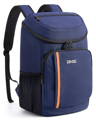 TOURIT Backpack Cooler Insulated 30 Cans, Lightweight Leak Proof Travel Cooler Bag, Soft Waterproof Cooler Backpack for Men Women, Camping Hiking Beach Travel Picnic - color: 01-Blue