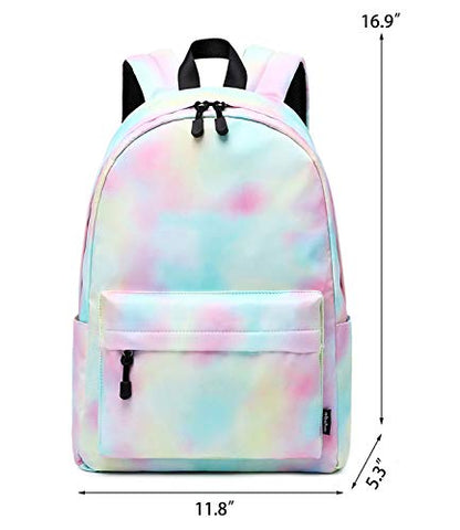 abshoo Lightweight Water Resistant Tie Dye Backpacks For Teen Girls Women School Bookbags (Tie Dye) - color: Tie Dye