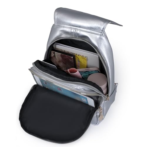 YANAER Mini Backpack for Women PU Leather Anti-theft Small Fashion Cute LightWeight Daypack for Work Travel Daily Black - color: Black