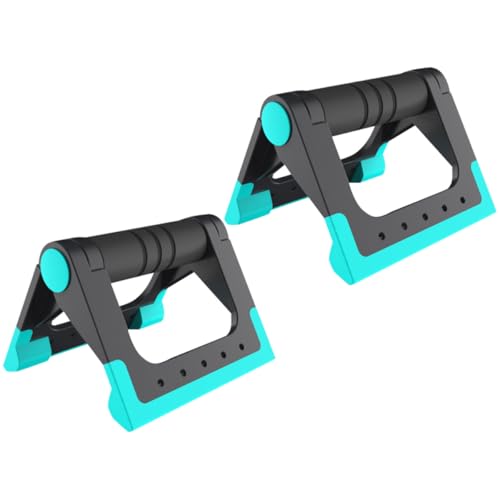 Ciieeo Push-up Bars Fitness Equipment Indoor Push-up Brackets with Non-slip Handles Blue Pair for Home Strength Training and Floor Workout