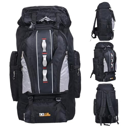 Camping Backpack, 100L Tear and Water-resistant Hiking Backpack, Multi-pocket Camping Rucksack with Zipper, Bag for Men and Women Travel Outdoor