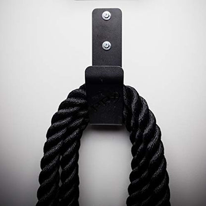 PRx Performance Exercise Rope Storage Hook, USA MADE Wall Mounted Battle Rope Holder, Home or Commercial Gym Accessory, Heavy Duty Steel, Black Powder Coated