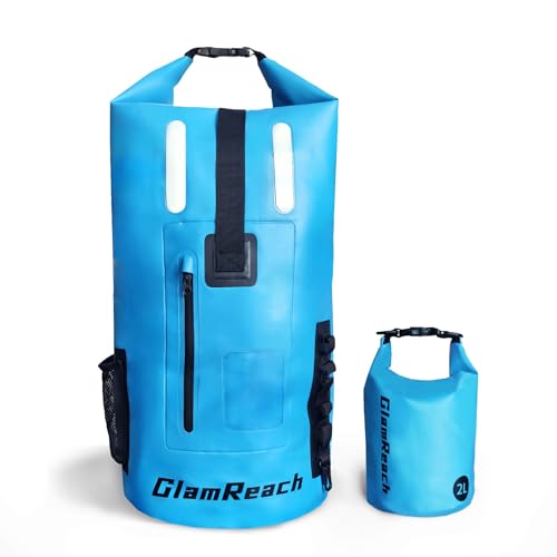 Waterproof Backpack, 55L Dry Bag for kayaking, Hiking, Travel, Camping,Fishing & Paddle Boarding with 2L dry bag for Men &Women (Blue, 55L) - color: Blue, size: 55L