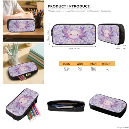 ZDCUSTOM 5PCS Daisy Axolotl Backpacks with Lunch Box Set for Girls - color: Daisy Axolotl