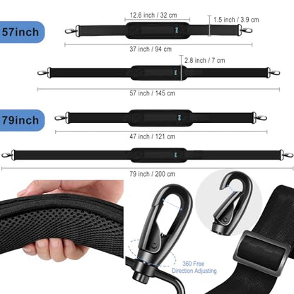 ZINZ Bag Shoulder Strap, Padded Adjustable Shoulder Strap Replacement - color: Black, size: 79"