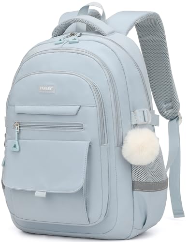 School Backpack for Teen Girls, Large Capacity Laptop Bag for High School Middle School Elementary, Aesthetic Bookbag College Women, Blue - color: Blue, size: 15.6in