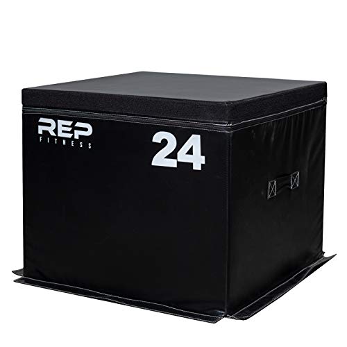 REP Fitness Stackable Soft Foam Plyo Box Set, Adjustable Plyometric Jump Box for Home Gym Workouts, Plyometric Jumping Platform for Exercise, Step Training, HIIT & CrossFit - style: 24"