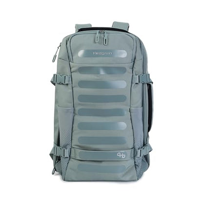 Hedgren TRIP LARGE Travel Backpack – Expandable, Water-Repellent RPET, Carry-On with RFID Protection, Laptop & Clothing Compartments, Rain Cover & Smart Sleeve - 36.2 L (Grey-Green) - color: Grey/Green