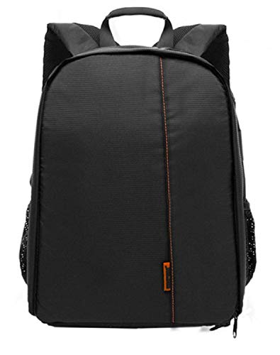 Elonglin Camera Backpack Waterproof Bag Compact Camera Cases for DSLR/SLR and Accessories (Black 3) - color: Orange Liner