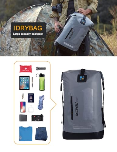 IDRYBAG Waterproof Backpack for Men 20L/30L/40L, Floating Dry Bag Kayak, Dry Backpack Hiking