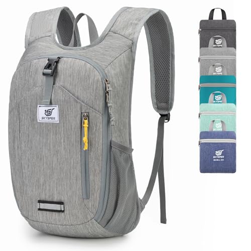 SKYSPER 10L Hiking Backpack Small Foldable Daypack Packable Lightweight Hiking Daypack Travel Day Pack for Women Men - color: Gray