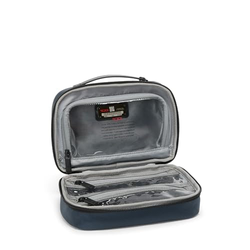 TUMI Alpha Split Travel Kit, Compact Toiletry Bag, Navy - color: NAVY