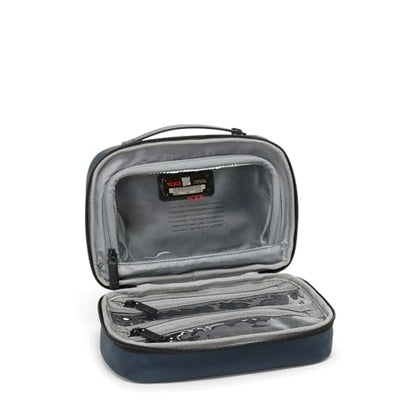 TUMI Alpha Split Travel Kit, Compact Toiletry Bag, Navy - color: NAVY
