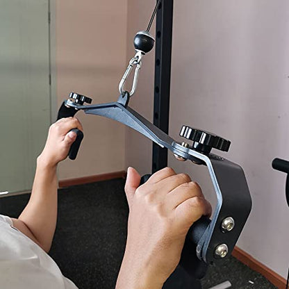 Adjustable Lat Pull down Bar, Cable Machine Attachments for Gym, Home Gym Fitness T-bar Row Pulldown Attachments, Lat Pull Down Machine Wide Grip Neutral Grip Handle - color: SP-B03