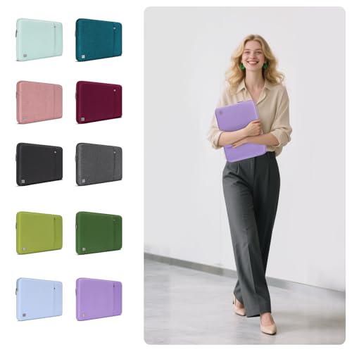 DOMISO Laptop Case Laptop Sleeve Cover Compatible with 15 inch MacBook Air M4/A3241 2025, M3/A3114,M2/A2941,15 inch MacBook Pro A1990 A1707,Compatible with Dell XPS 15 Plus with Pocket,Purple - color: Purple, size: 14 inch