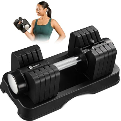 LifePro Adjustable Dumbbells Set – Quick-Adjust Space-Saving Weights with Anti-Slip Handle for Home Gym Strength Training - color: 55lb Single