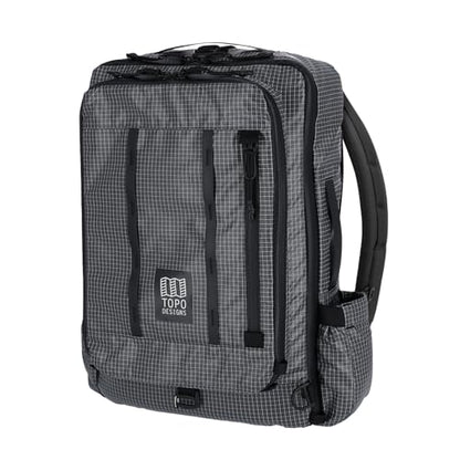 Topo Designs Global Travel Bag 30-40 Liter - Carry-on Compliant Versatile Pack, 3 Carry Options, External Laptop Sleeve (Eco-Friendly, 30L, Apex Black) - color: Apex Black, size: 30L