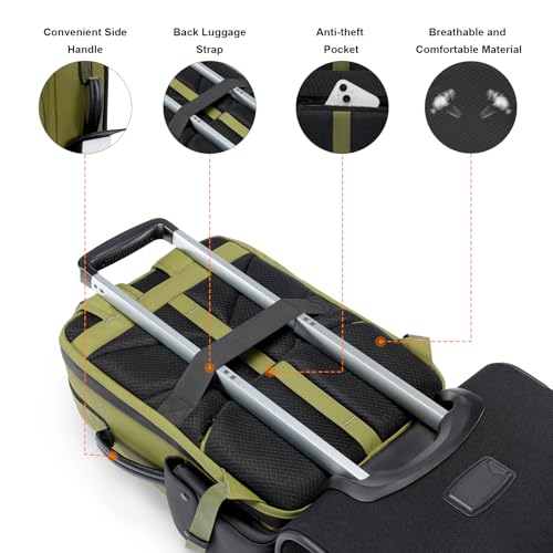 Cwatcun Professional Camera Backpack, Waterproof Camera Bag for Photographers, Camera Case with Tripod Holder & Laptop Compatible for Canon Nikon Sony Fuji DSLR SLR Mirrorless Camera, Green - color: Green