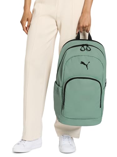 PUMA Women's Stellar Backpack with Luggage Strap, Padded Adjustable Straps & Water Bottle Pockets, Green Moon, One Size - color: Green Moon