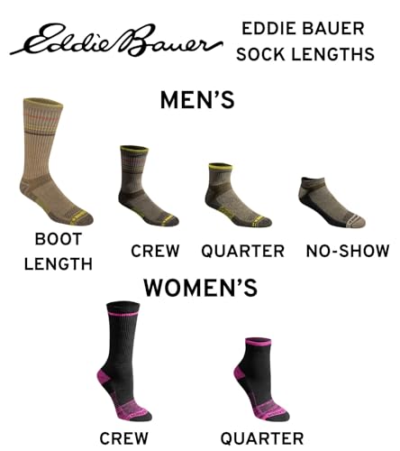 Eddie Bauer Men's Dura Dri Moisture Control Crew Socks (6 & 12 Packs) - color: Olive Assorted (12 Pairs)