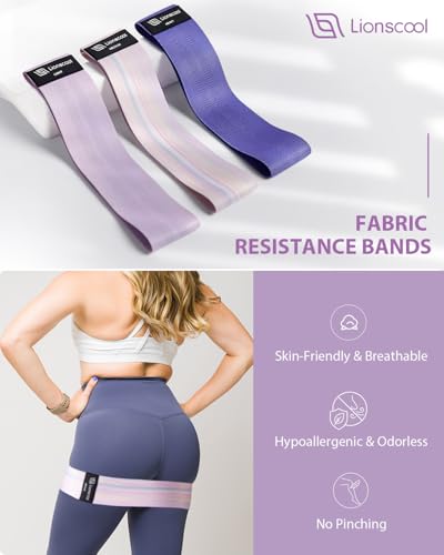 LIONSCOOL Pilates Ring Set – 14" Anti-Deformation Magic Circle with Padded Handles, Mini Ball, Resistance Bands, Guide & Bag - color: Pilates Ring Set - Lilac Frost